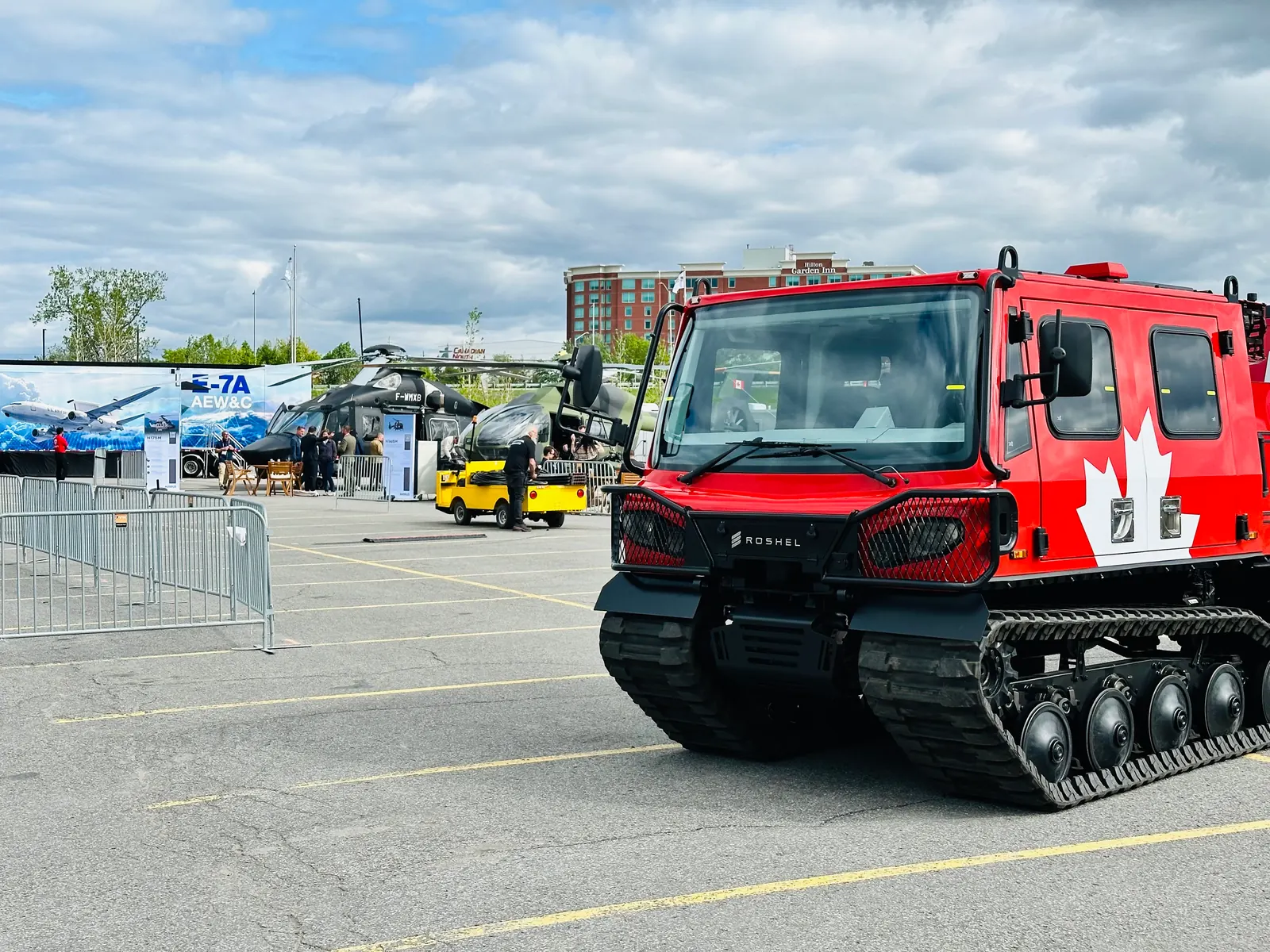 Outdoor CANSEC 2026 defence technology display.